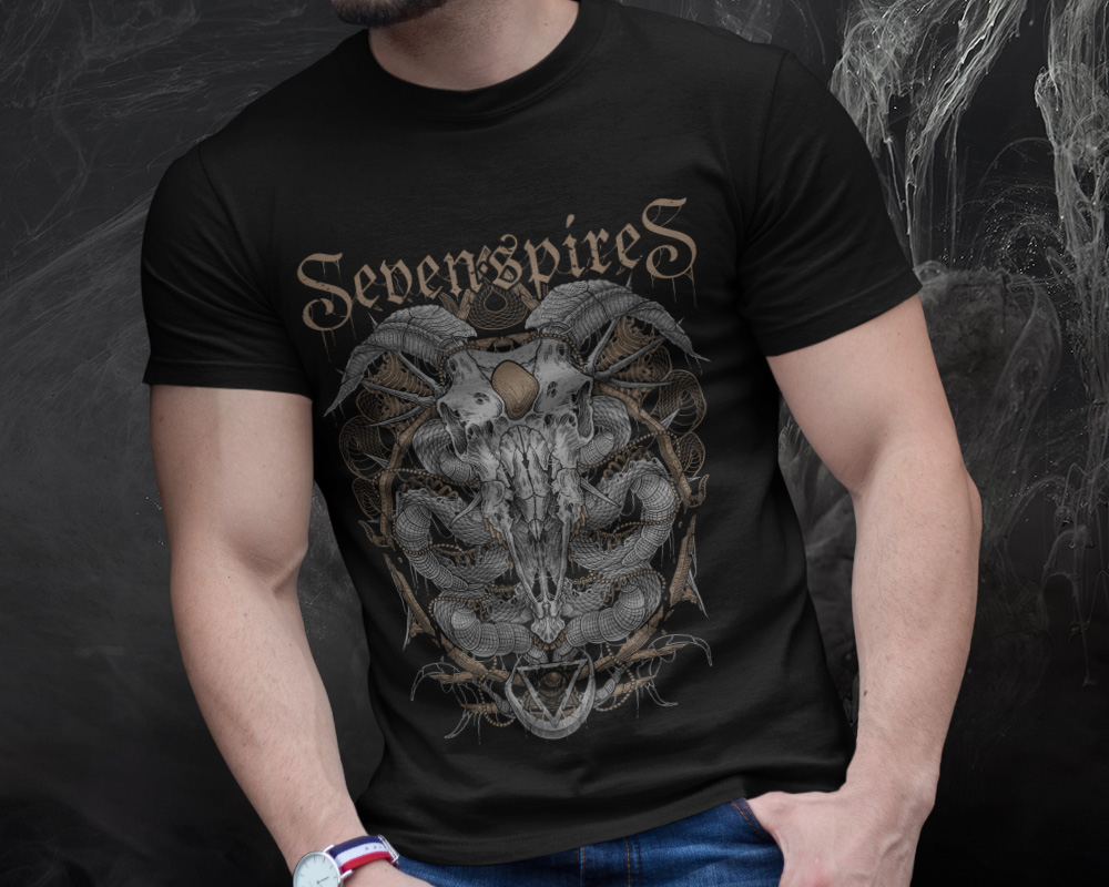 Seven Spires - Goat Skull - T-Shirt